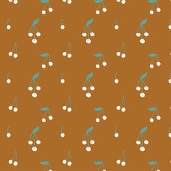 Boho Cherries in Caramel Brown