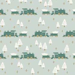 Train Ride in Milky Green