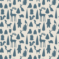 Woodland Animals in Khaki