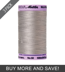 Ash Mist (9104-0331) - Silk Finish Cotton 50wt - 547 Yards (3 Pack)
