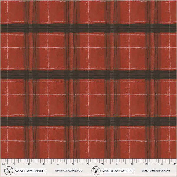 Window Pane Plaid in Barn Red