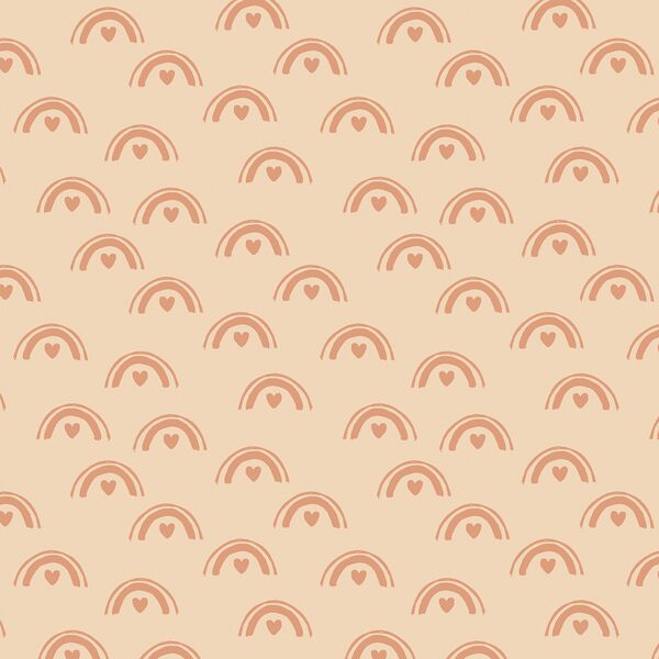 Sweet Rainbow in Peach on Clay