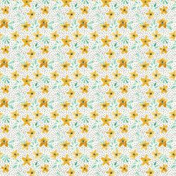 Gathered Flowers in Cream