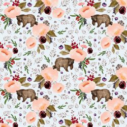 Small Floral Bear in Ice