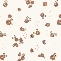 Ditsy Strawberry Flower in Cream