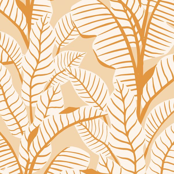 Palm Play in Light Apricot Cream
