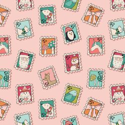 Postage Stamps in Petal Pink