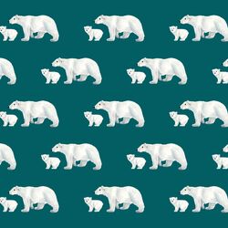 Polar Family in Teal