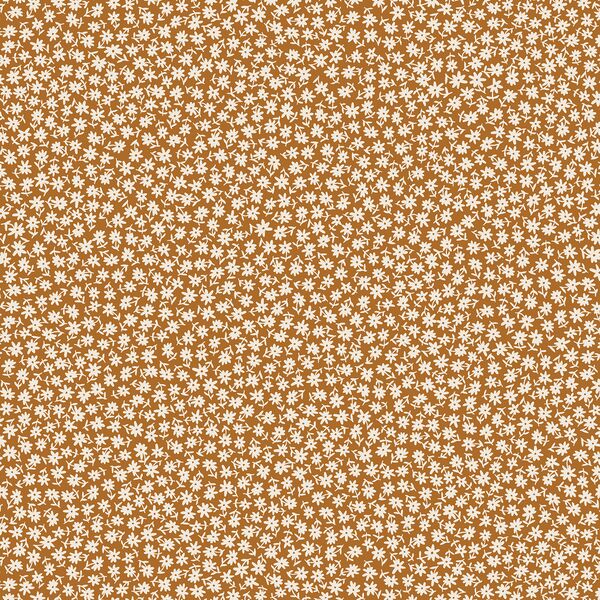 Ditsy Floral in Egret on Boho Brown
