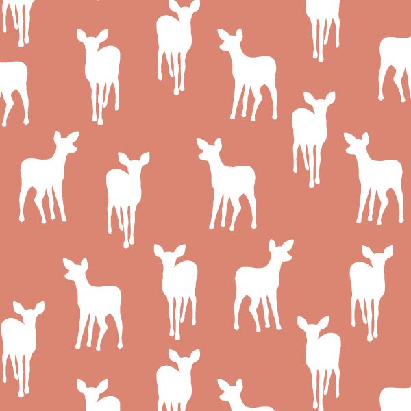 Fawn Silhouette in Desert Rose