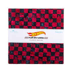 Expressions Batiks 10" Square Pack in Full Throttle Hot Wheels Classic Racing B