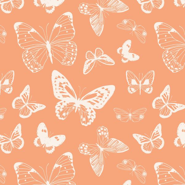Butterflies in Peach