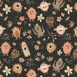 Garden Monsters in Autumn Night