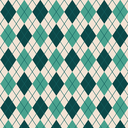 Winter Argyle in Teal