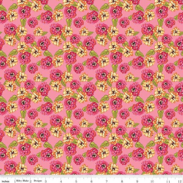 Zinnias in Pink