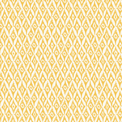Ikat Diamonds in Lemon on Cream