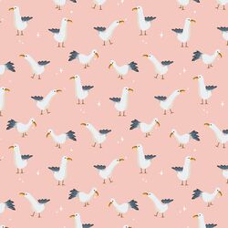 Gulls in Pink Sand