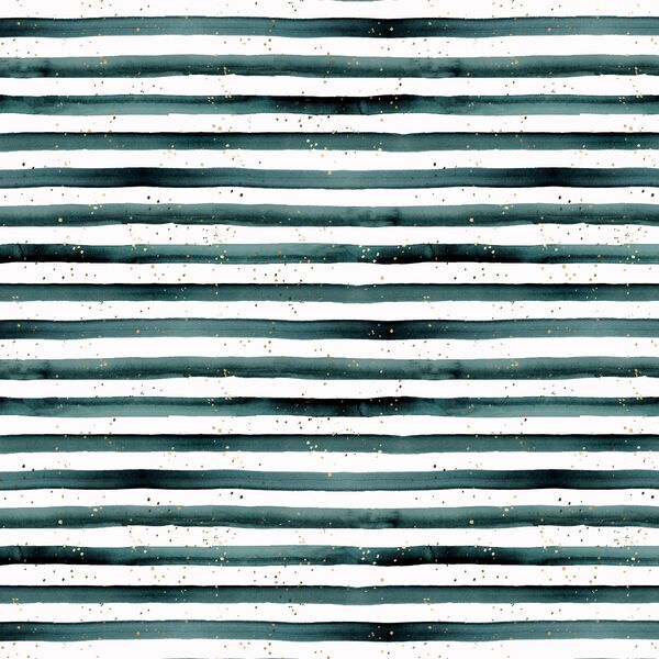 Sierra Stripe in Teal and Gold