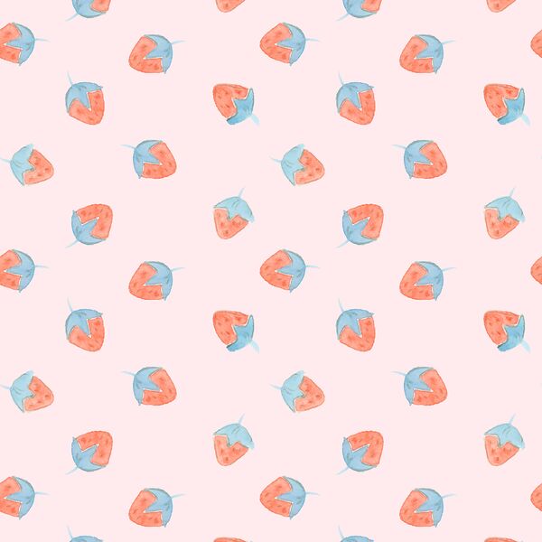 Strawberries in Soft Pink