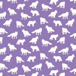 Little Fox Silhouette in Amethyst