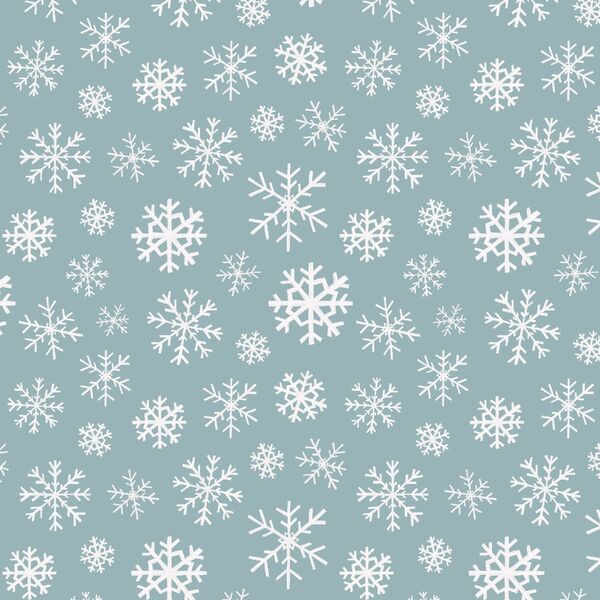Snowflakes in Winter Blue