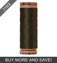 Olive (9136-1043) - Silk Finish Cotton 40wt - 164 Yards (3 Pack)
