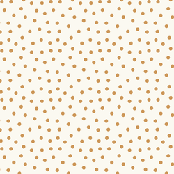 Tossed Polka Dot in Ochre on Cream