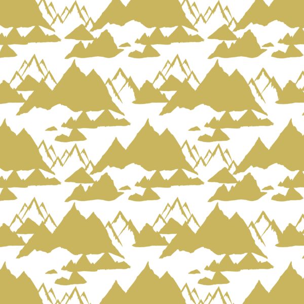 Snowy Mountains in Antique Brass