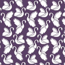 Swan Silhouette in Aubergine