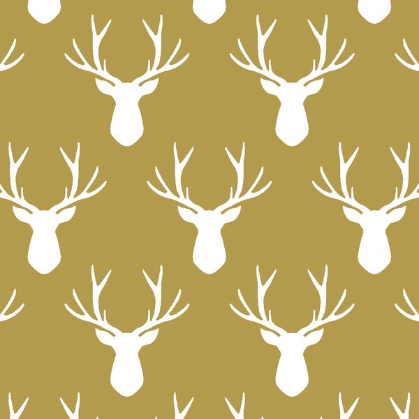 Stag Silhouette in Gold