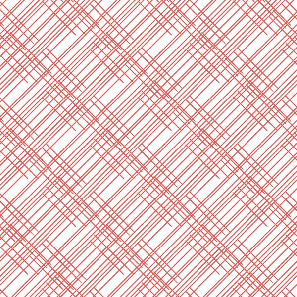 Thatched in Salmon on White