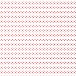 Little Polka Dots in Geranium on White