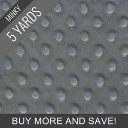 Minky Dimple Dot in Charcoal - 5 Yard Quick Cut