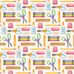 Back 2 School Supplies in Ivory