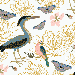 Herons in Bisque