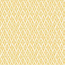 Ikat Diamonds in Lemon on Cream