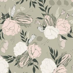 Emley Floral in Soft Lichen