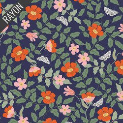 Primrose Rayon in Navy
