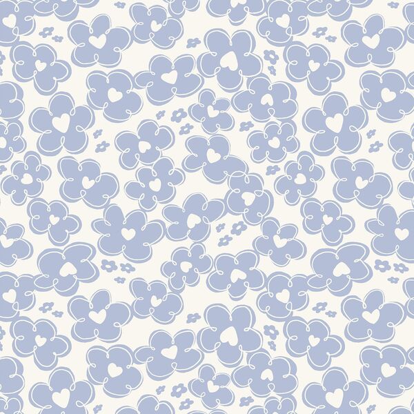 Little Daisy Heart in Halogen Blue