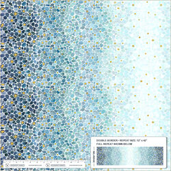 Sea Glass Double Border in Sapphire