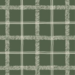 Large Textured Tartan in Harvest Green