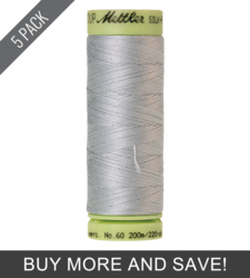 Silver Grey (9240-1340) - Silk Finish Cotton 60wt - 220 Yards (5 Pack)