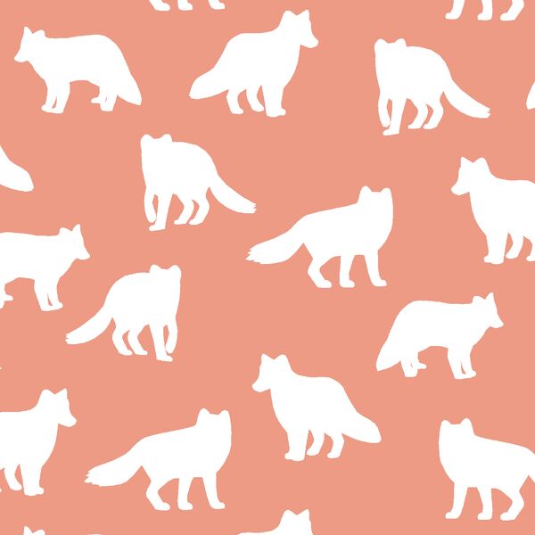 Fox Silhouette in Grapefruit