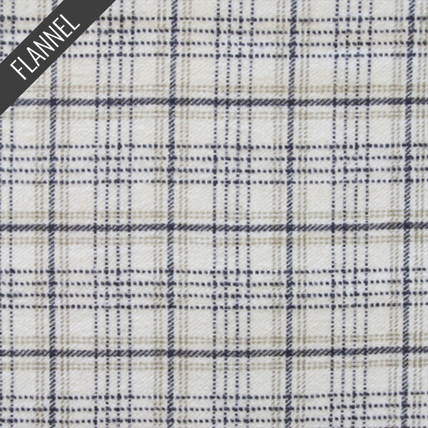 Crosshatch Plaid Flannel in Oatmilk