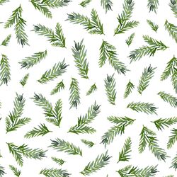 Large Pine Branches in Snow White