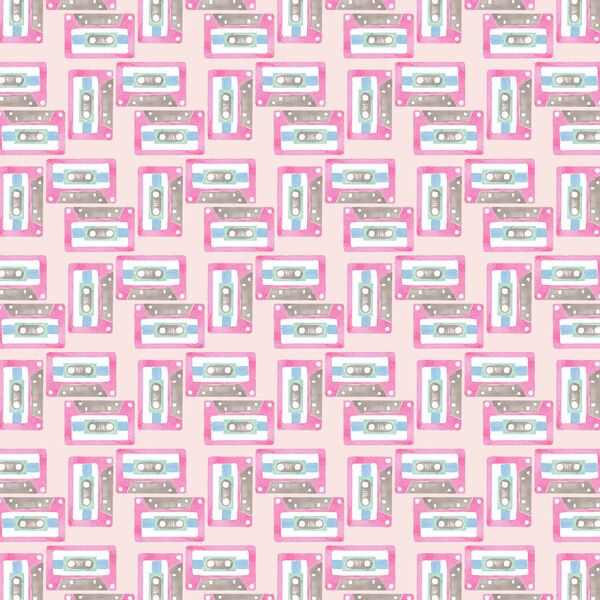 Small Holiday Mix Tape in Festive Pink