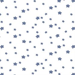 Star Light in Azurite on White