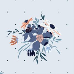Moonlit Bouquet in Whisper Blue