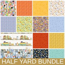 Cats Around Town Half Yard Bundle