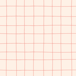Large Painted Check in Pink Bloom on Marshmallow